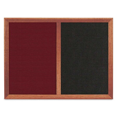 United Visual Products Enclosed Corkboard, 1 Door, 72"x36", 4" Fra UV3418-GOLD-BUFF